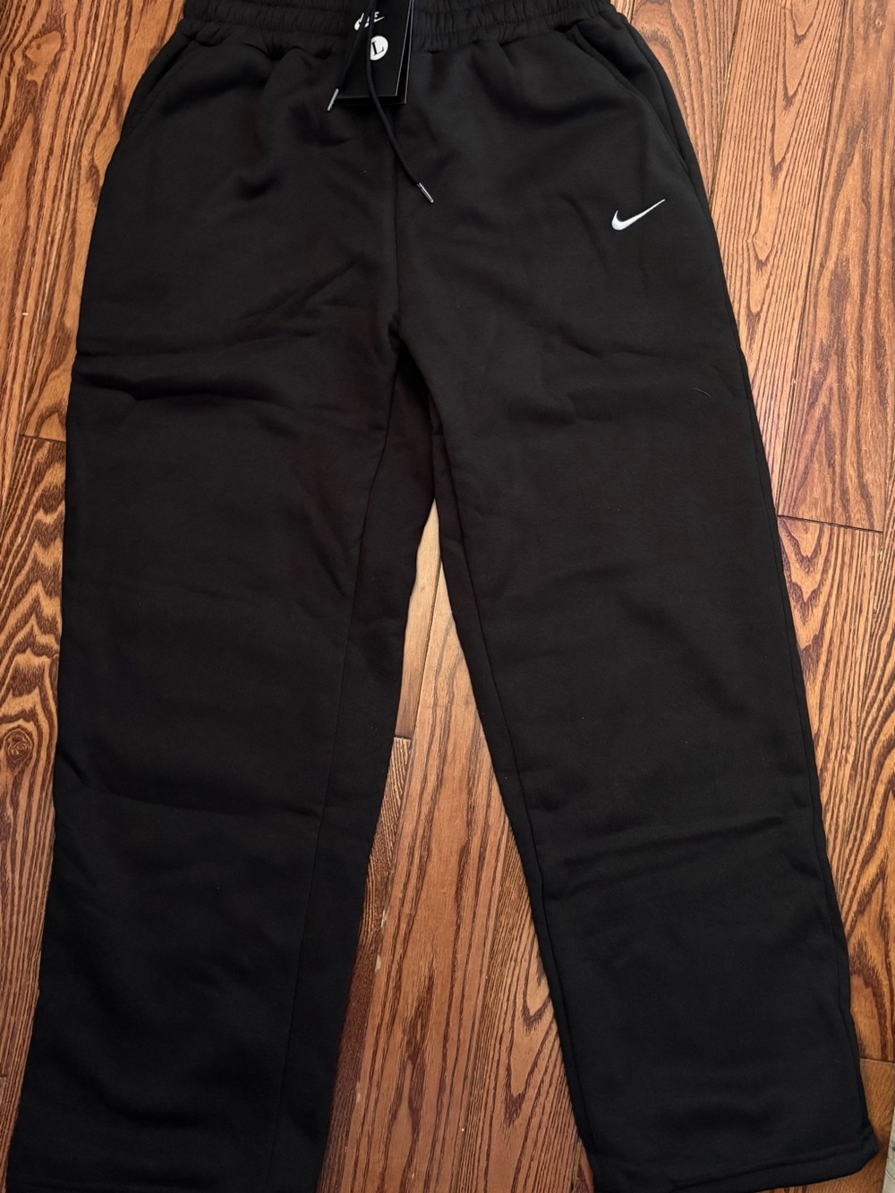 Nike Mens Black Straight Leg Jogger Bottoms | Baggy